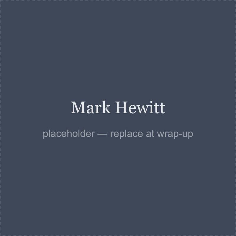 Mark Hewitt, Senior Systems Administrator